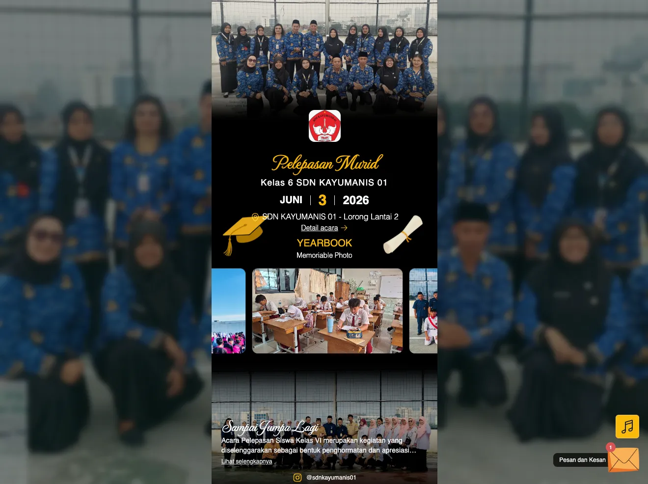 Pelepasan Murid Kelas 6 SDN KAYUMANIS 01