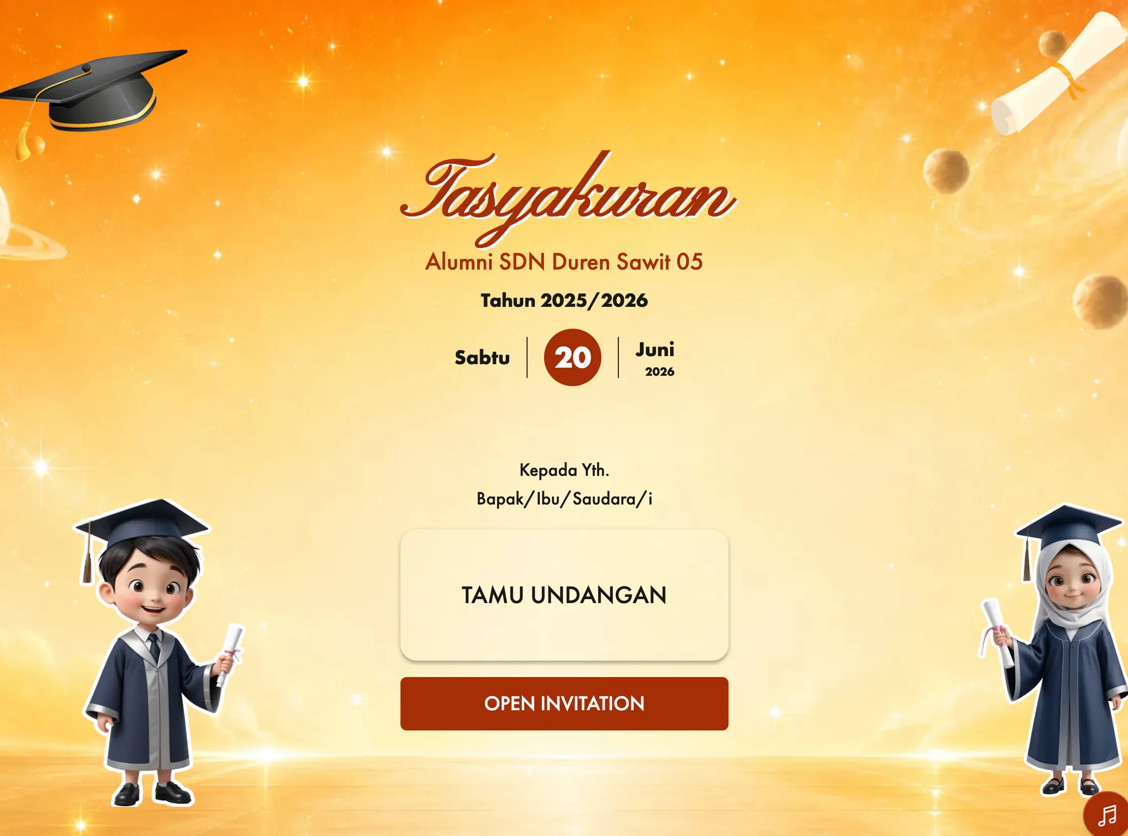 Tasyakuran Alumni SDN Duren Sawit 05 Tahun 2025/2026