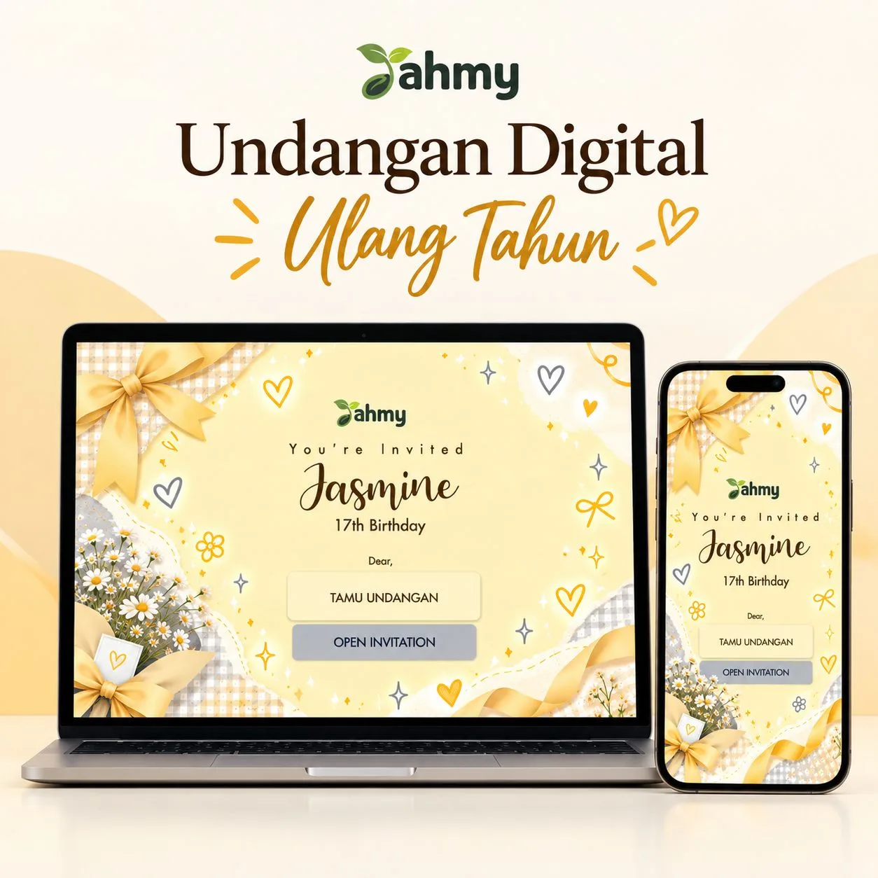 Undangan Ulang Tahun Aesthetic Scrapbook Theme