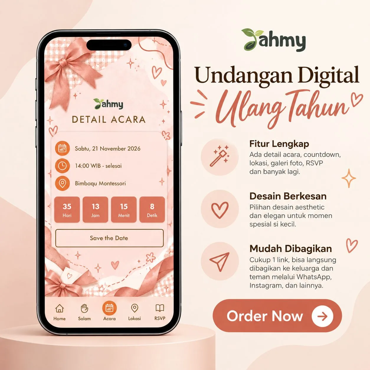 Undangan Ulang Tahun Aesthetic Scrapbook Theme 6
