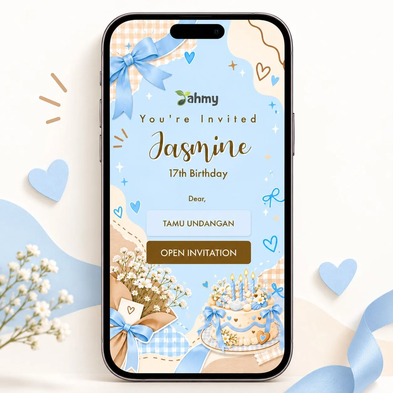 Undangan Ulang Tahun Aesthetic Scrapbook Theme 5
