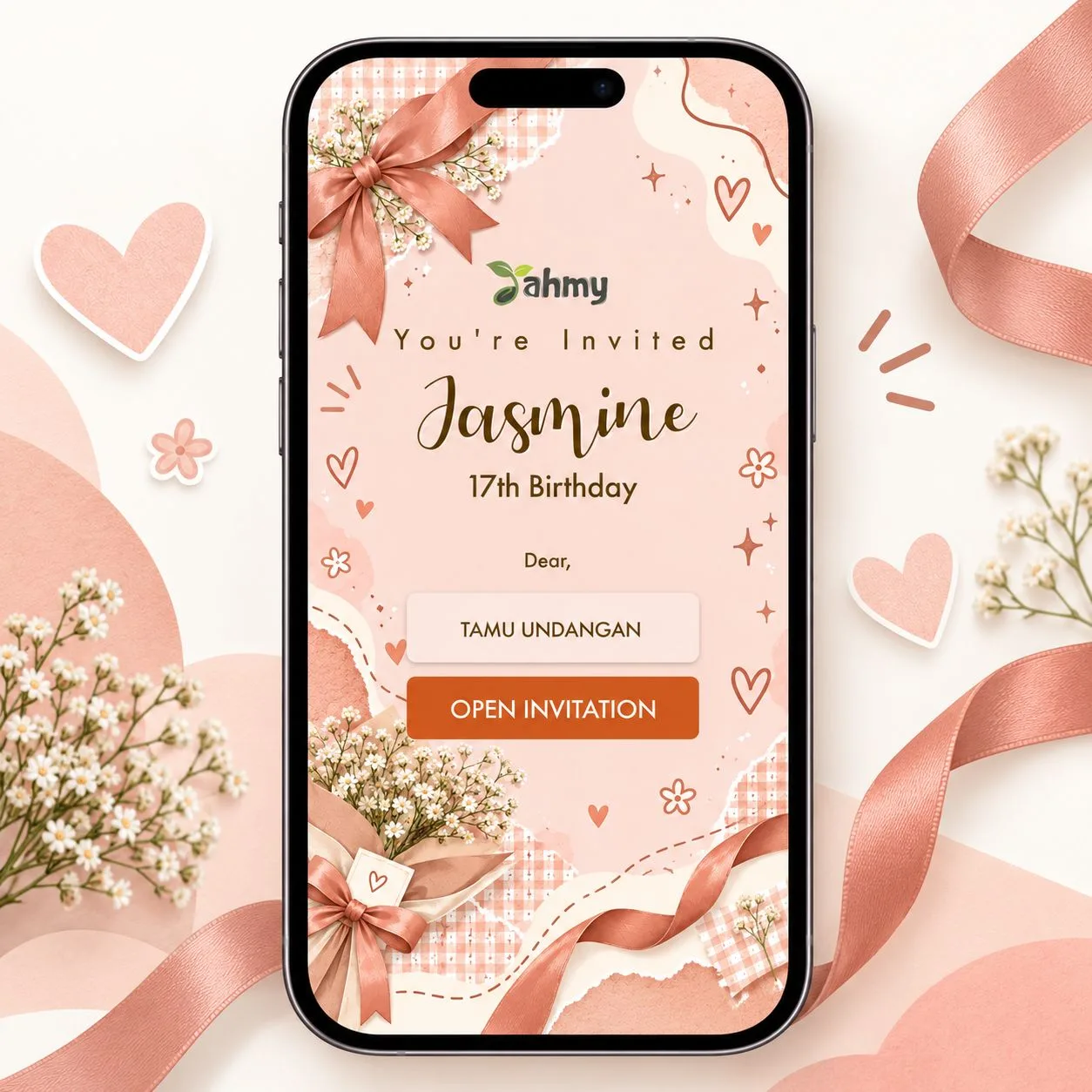 Undangan Ulang Tahun Aesthetic Scrapbook Theme 3
