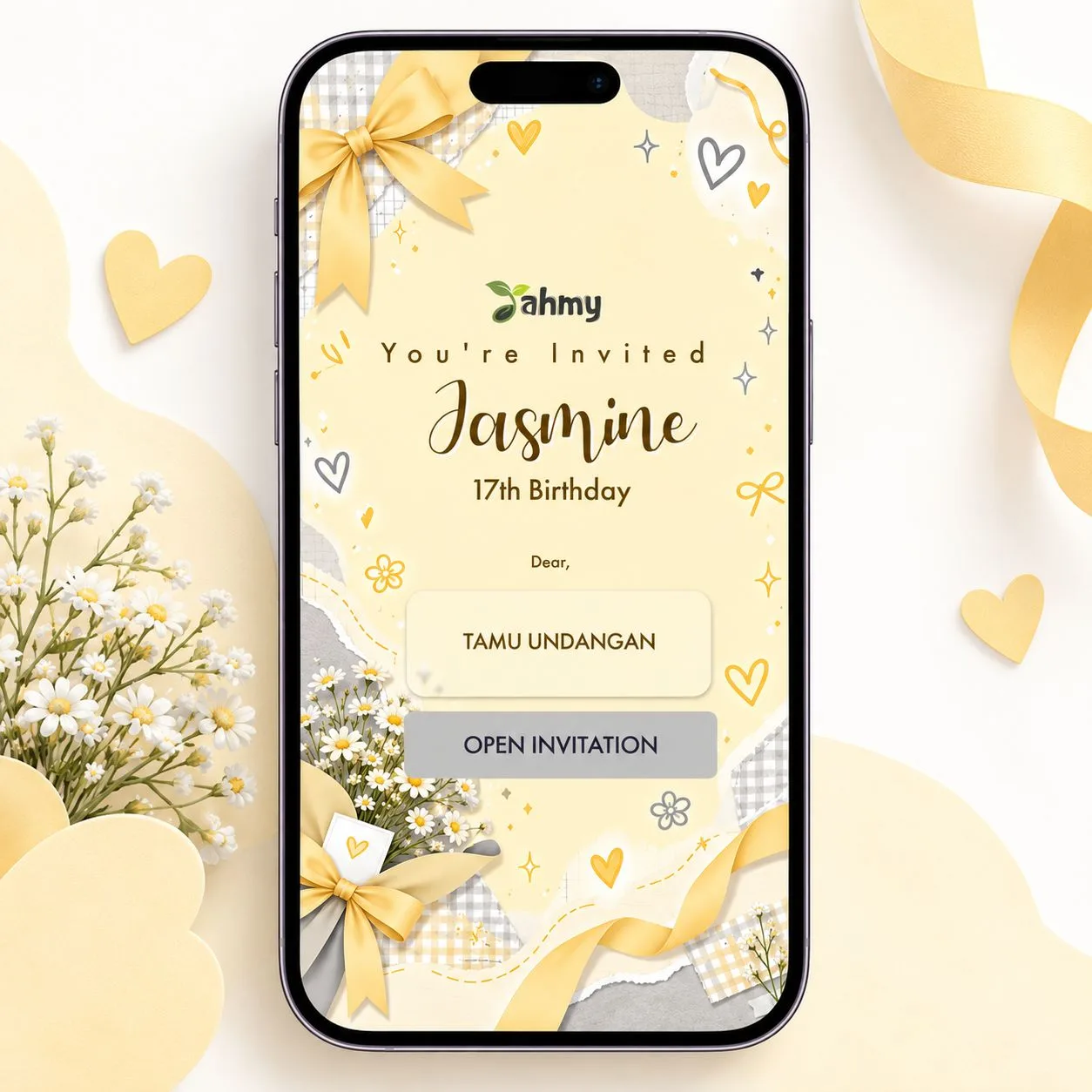 Undangan Ulang Tahun Aesthetic Scrapbook Theme 2