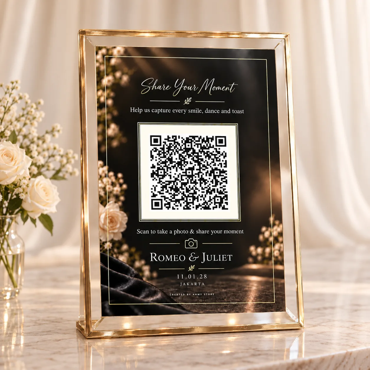 E Souvenir Pernikahan Aesthetic | Photobooth Wedding Custom QR & Gallery Foto Tamu | ahmy store 5